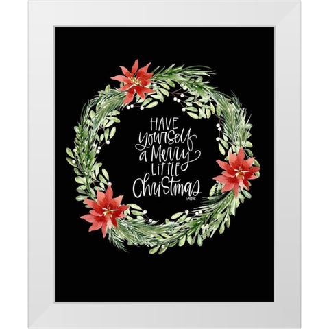Merry Christmas White Modern Wood Framed Art Print by Wieners, Valerie