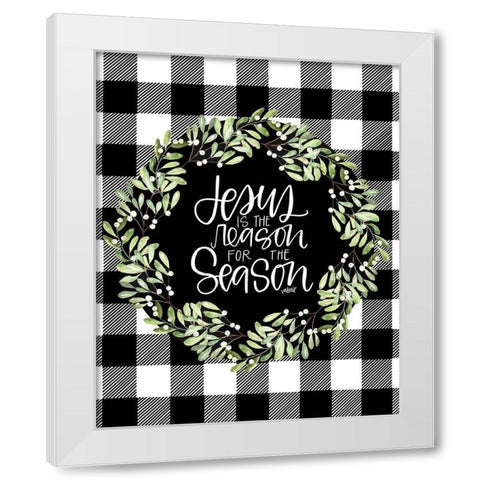 Jesus Buffalo White Modern Wood Framed Art Print by Wieners, Valerie