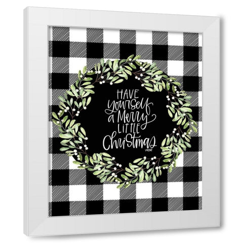 Merry Christmas White Modern Wood Framed Art Print by Wieners, Valerie