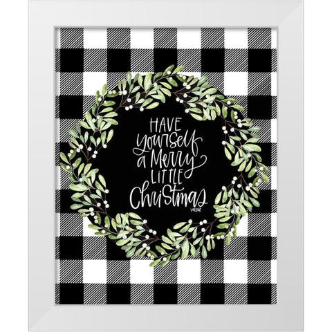 Merry Christmas White Modern Wood Framed Art Print by Wieners, Valerie