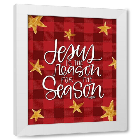 Jesus Buffalo Star White Modern Wood Framed Art Print by Wieners, Valerie