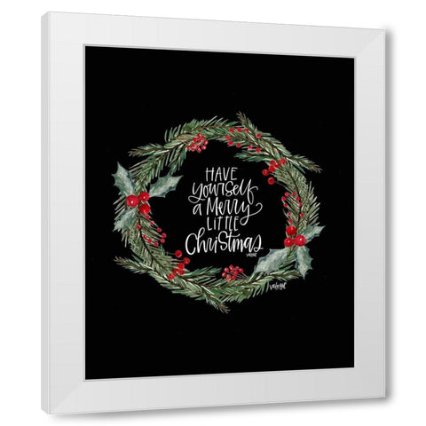 Merry Little Christmas White Modern Wood Framed Art Print by Wieners, Valerie