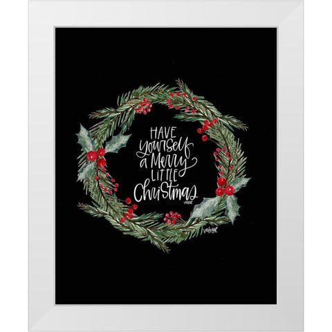 Merry Little Christmas White Modern Wood Framed Art Print by Wieners, Valerie