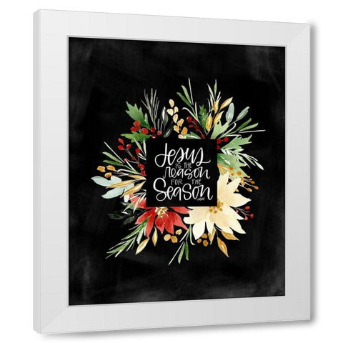 Jesus Square White Modern Wood Framed Art Print by Wieners, Valerie