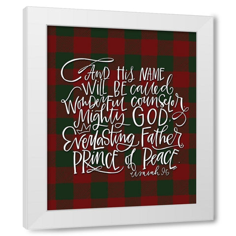 Mighty God White Modern Wood Framed Art Print by Wieners, Valerie
