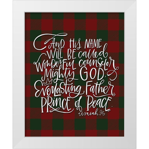 Mighty God White Modern Wood Framed Art Print by Wieners, Valerie