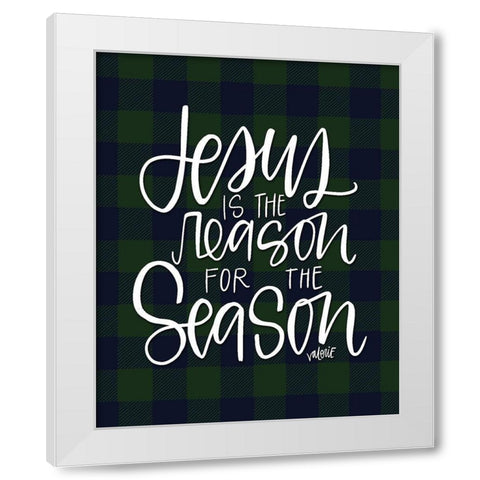 Jesus is the Reason White Modern Wood Framed Art Print by Wieners, Valerie