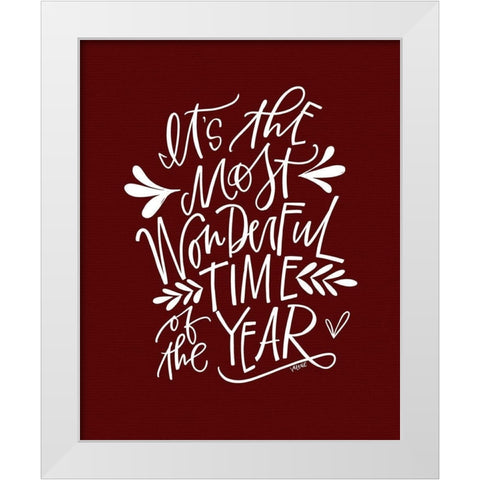 Wonderful Time White Modern Wood Framed Art Print by Wieners, Valerie