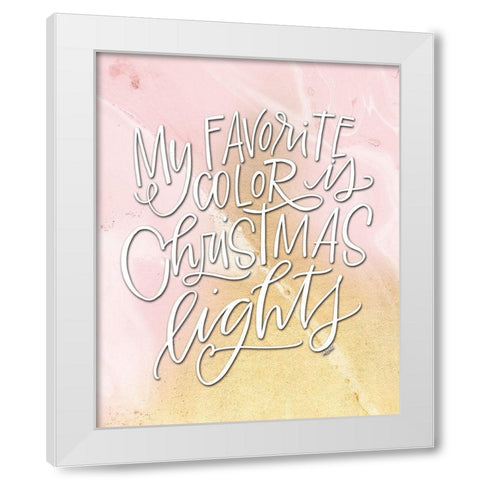 Christmas Lights White Modern Wood Framed Art Print by Wieners, Valerie