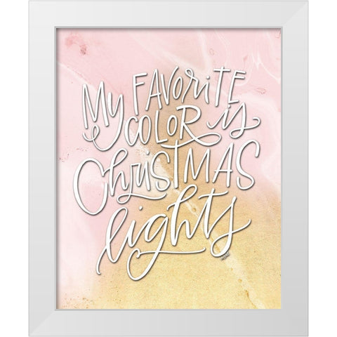 Christmas Lights White Modern Wood Framed Art Print by Wieners, Valerie