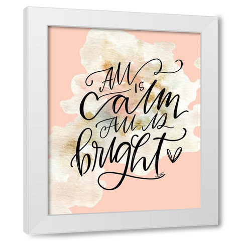 All is Calm White Modern Wood Framed Art Print by Wieners, Valerie