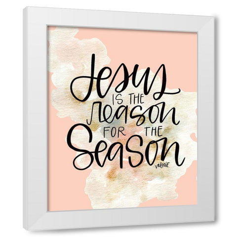 Jesus is the Reason White Modern Wood Framed Art Print by Wieners, Valerie