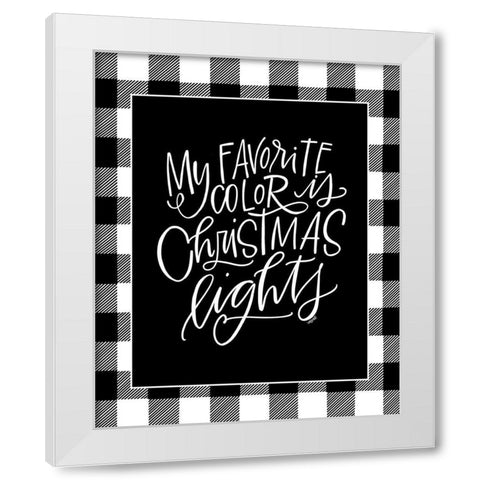Christmas Lights White Modern Wood Framed Art Print by Wieners, Valerie