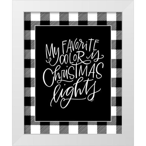 Christmas Lights White Modern Wood Framed Art Print by Wieners, Valerie