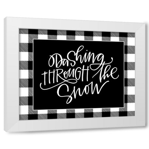 Dashing White Modern Wood Framed Art Print by Wieners, Valerie