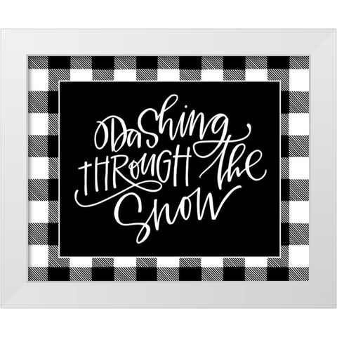 Dashing White Modern Wood Framed Art Print by Wieners, Valerie