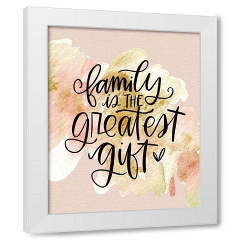 Family Is White Modern Wood Framed Art Print by Wieners, Valerie