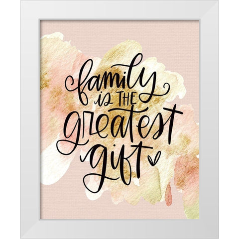 Family Is White Modern Wood Framed Art Print by Wieners, Valerie