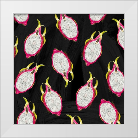 Dragon Fruit Pattern II White Modern Wood Framed Art Print by Wieners, Valerie