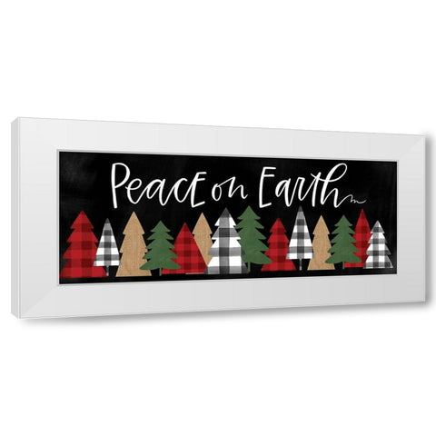 Peace on Earth White Modern Wood Framed Art Print by Wieners, Valerie