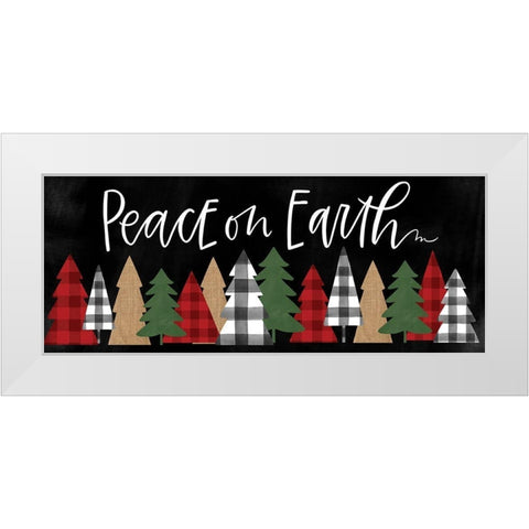 Peace on Earth White Modern Wood Framed Art Print by Wieners, Valerie