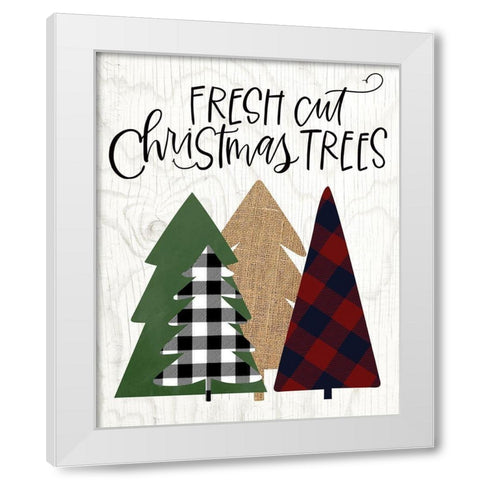 Fresh Cut Trees White Modern Wood Framed Art Print by Wieners, Valerie