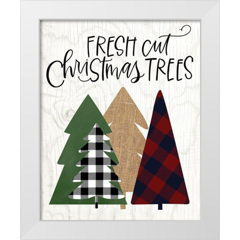 Fresh Cut Trees White Modern Wood Framed Art Print by Wieners, Valerie