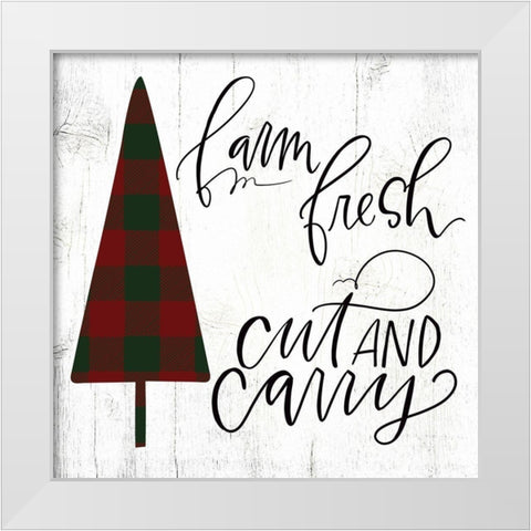 Cut and Carry White Modern Wood Framed Art Print by Wieners, Valerie