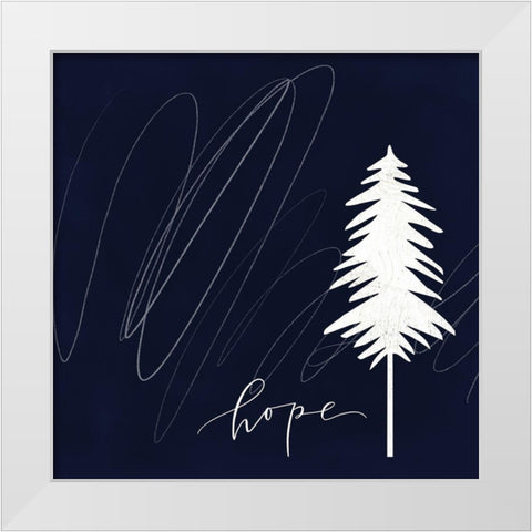 Hope White Modern Wood Framed Art Print by Wieners, Valerie