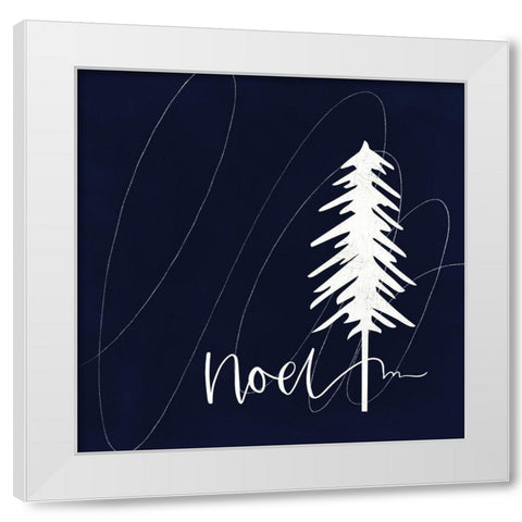 Noel Tree White Modern Wood Framed Art Print by Wieners, Valerie