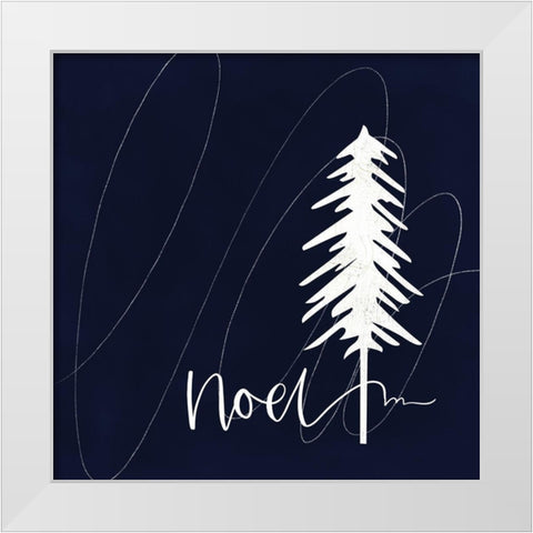 Noel Tree White Modern Wood Framed Art Print by Wieners, Valerie