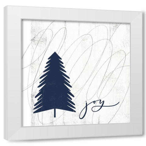 Joy Tree White Modern Wood Framed Art Print by Wieners, Valerie