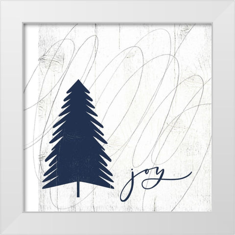 Joy Tree White Modern Wood Framed Art Print by Wieners, Valerie