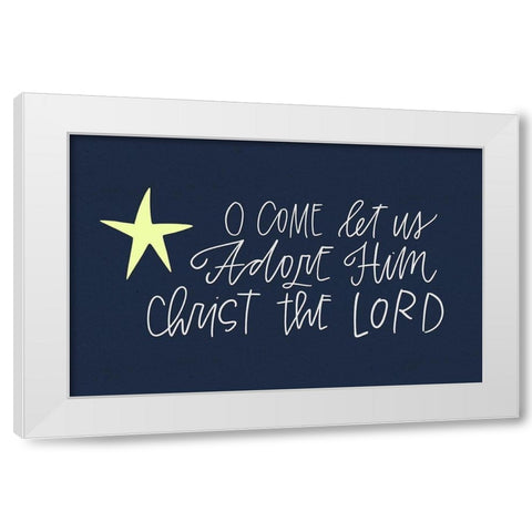 Come Adore White Modern Wood Framed Art Print by Wieners, Valerie