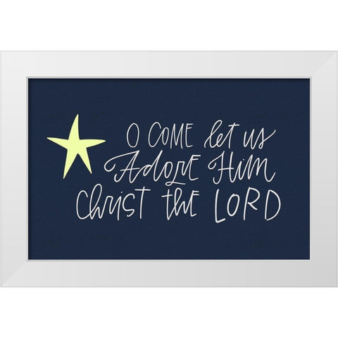 Come Adore White Modern Wood Framed Art Print by Wieners, Valerie