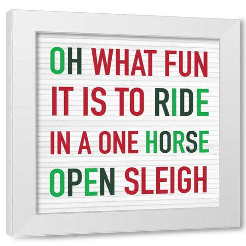 Oh What Fun White Modern Wood Framed Art Print by Wieners, Valerie