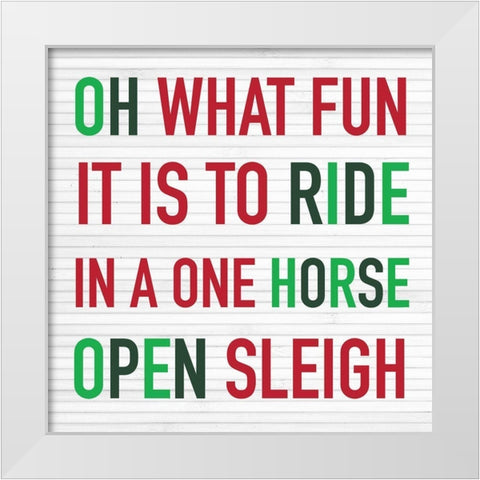 Oh What Fun White Modern Wood Framed Art Print by Wieners, Valerie