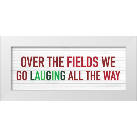 Laughing White Modern Wood Framed Art Print by Wieners, Valerie