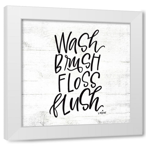 Wash Brush Floss Flush White Modern Wood Framed Art Print by Wieners, Valerie
