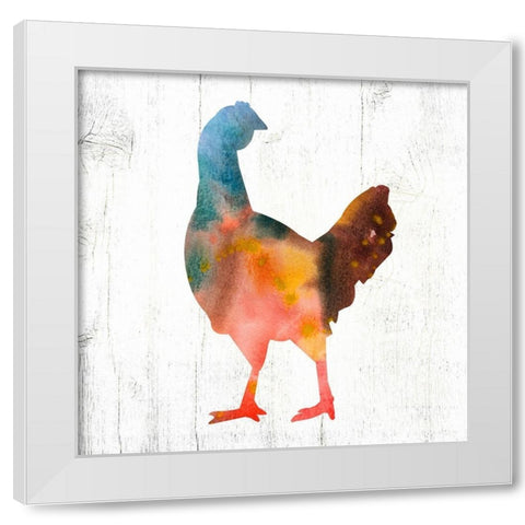 Hen IV White Modern Wood Framed Art Print by Wieners, Valerie