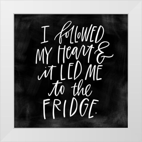 To the Fridge White Modern Wood Framed Art Print by Wieners, Valerie