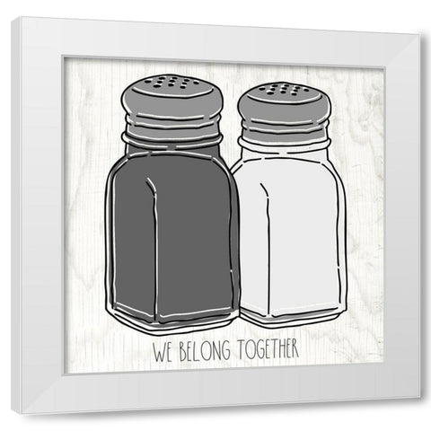 Salt n Pepper White Modern Wood Framed Art Print by Wieners, Valerie