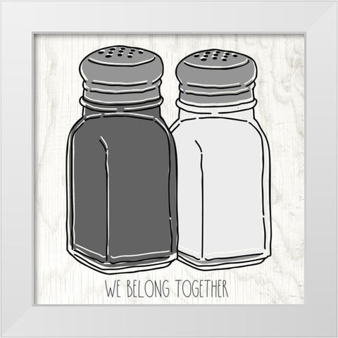Salt n Pepper White Modern Wood Framed Art Print by Wieners, Valerie