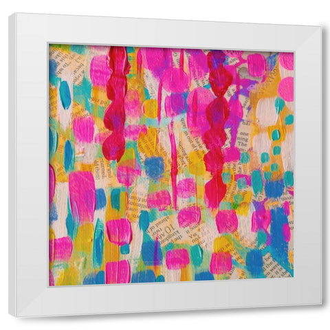 Cheer I White Modern Wood Framed Art Print by Wieners, Valerie