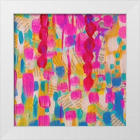 Cheer I White Modern Wood Framed Art Print by Wieners, Valerie