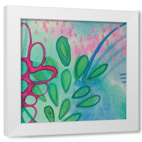 Leafs White Modern Wood Framed Art Print by Wieners, Valerie