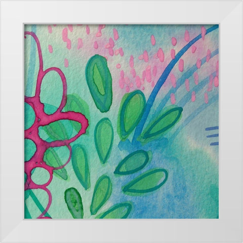 Leafs White Modern Wood Framed Art Print by Wieners, Valerie