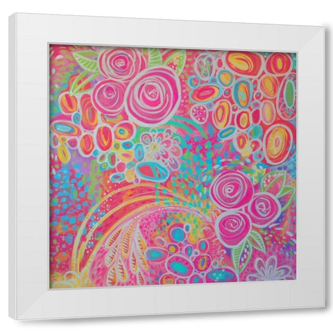 Florals White Modern Wood Framed Art Print by Wieners, Valerie