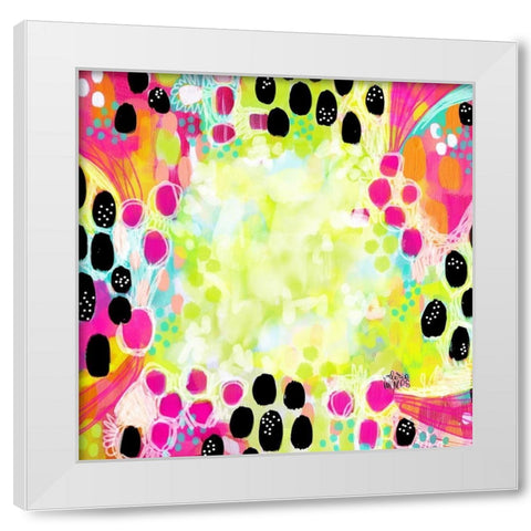 Outs White Modern Wood Framed Art Print by Wieners, Valerie