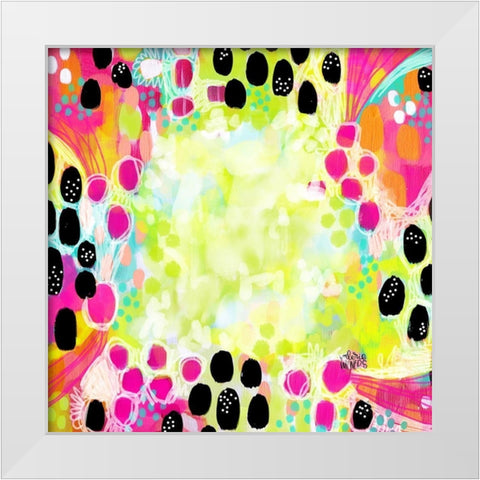 Outs White Modern Wood Framed Art Print by Wieners, Valerie